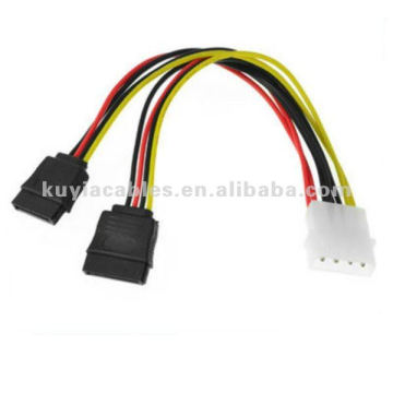 SATA Power Splitter y Cable 4PIN MALE À 2X SATA Dual Female Power Adapter